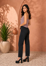 Brown Plaid Sleeveless Button Front Cami Top for Women