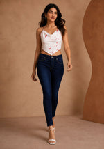 White Red Halter Crop Top – Handkerchief Hem for Women