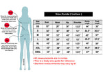 SN106 size guide with measurements for bust, waist, hip, and shoulder on a white background