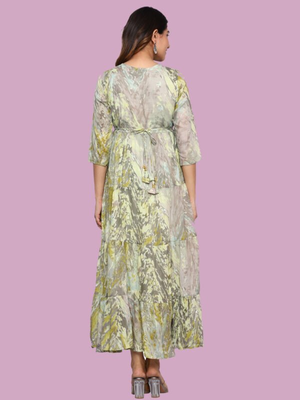 Nishtha Green Gown Mul Cotton - Image 2