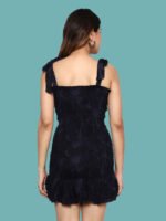 Adritananya Black Rayon Dress - Image 2