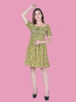 Nalika Green Rayon Dress