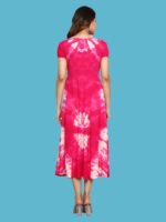 Anvi Pink Rayon Dress - Image 2