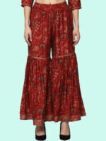 Gaurangi Red Sharara Modal Muslin - Image 3
