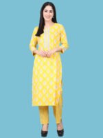 Gouri Yellow Kurti Set Cotton