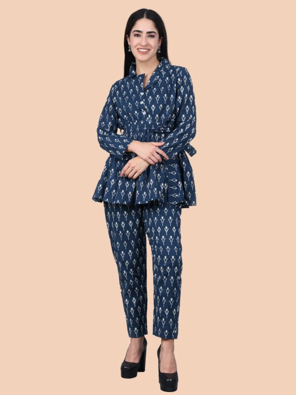 Pritika Blue Co-ord Set Cotton - Image 5
