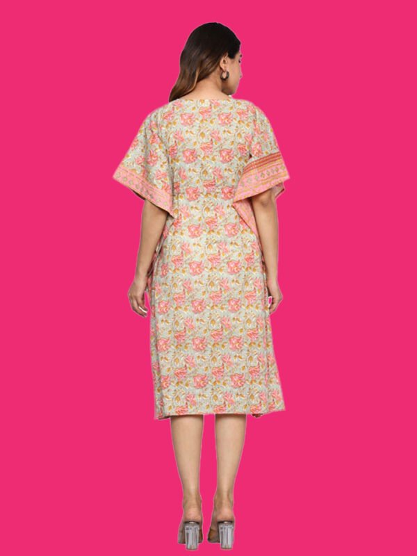 Aashvi Green & Pink Rayon Kaftan - Image 2