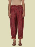 Nithya Red Kurta Pant Modal Muslin - Image 5