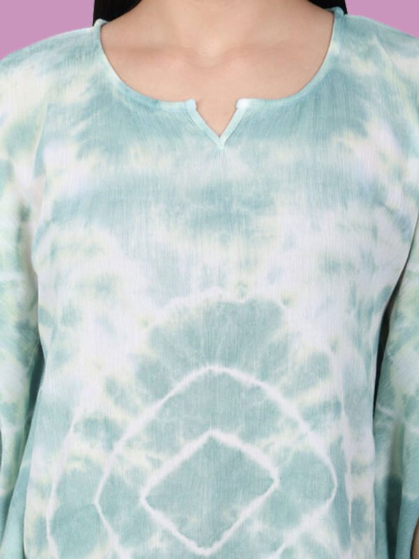 Nitara Pastel Green Rayon Kaftan - Image 2