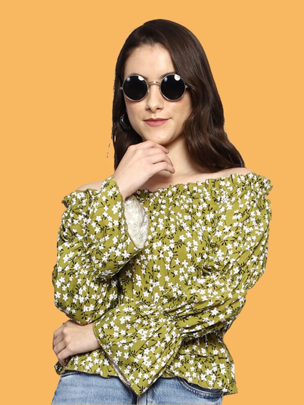 Oorja Green Rayon Top - Image 8