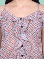 Nilambari Grey Rayon Top - Image 2