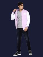 Ishan - Pink Casual Varsity Jacket - Image 2