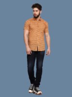 Blomming Flower Orange Casual Shirt - Image 2