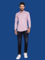 Adhafera Dark Magenta Casual Shirt - Image 2