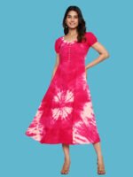 Anvi Pink Rayon Dress