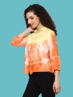 Sakhi Yellow Orange Rayon Top - Image 2