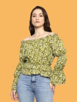 Oorja Green Rayon Top