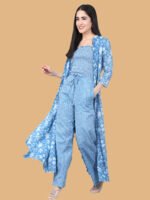 Nilam Blue Crop Top Pant Cotton - Image 2