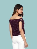Mohisha Maroon Rayon Top - Image 3