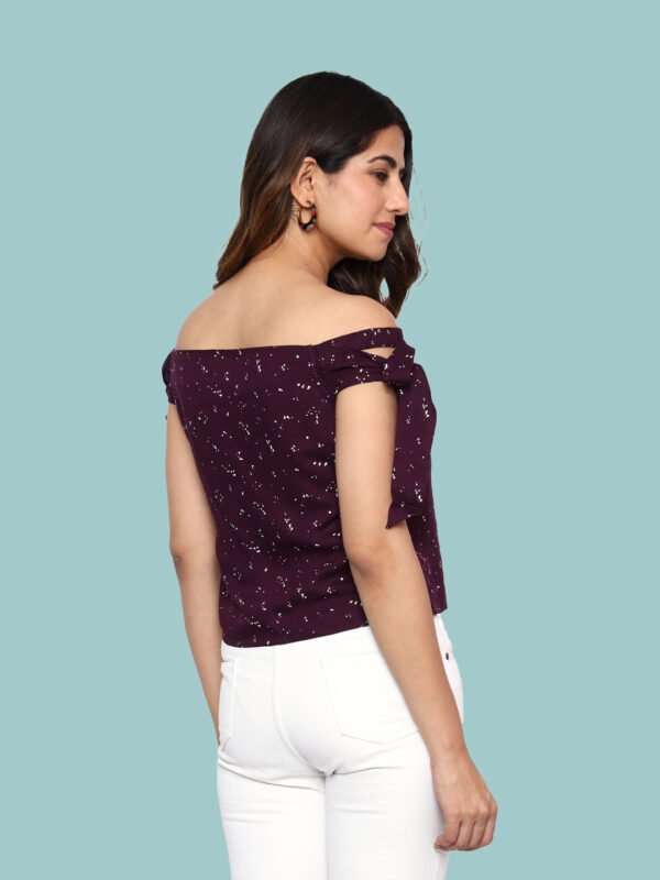 Mohisha Maroon Rayon Top - Image 3