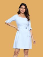 Namrata Blue Rayon Dress - Image 3