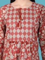 Gourangi Red Kurta Pant Cotton - Image 4