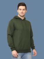 Adhrit Dark Green Casual Hoodies - Image 3