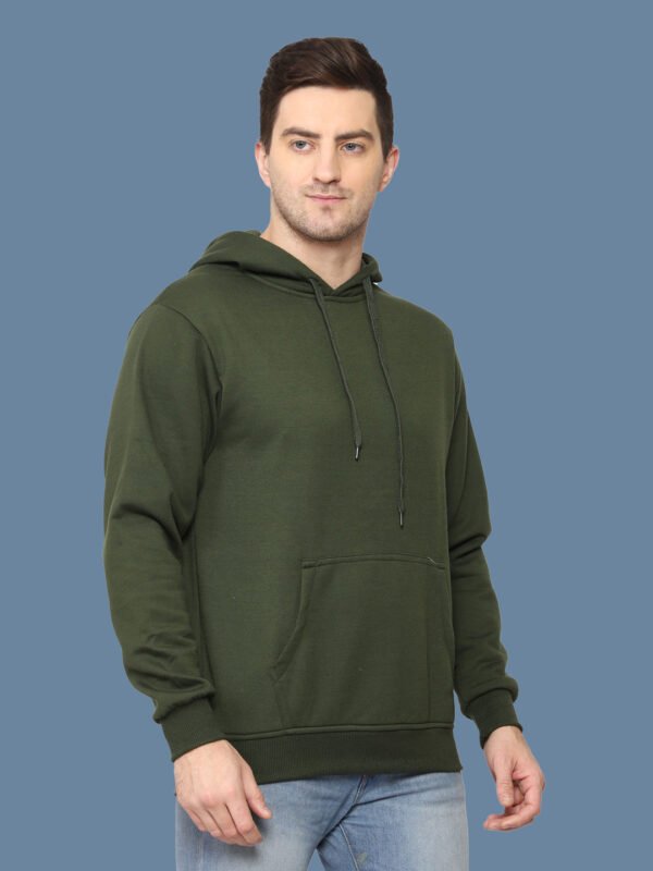 Adhrit Dark Green Casual Hoodies - Image 3