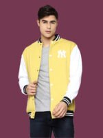 Itish - Yellow Casual Varsity Jacket - Image 3