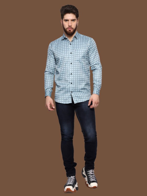 Achemar Sky Blue Shirt Casual Shirt - Image 3