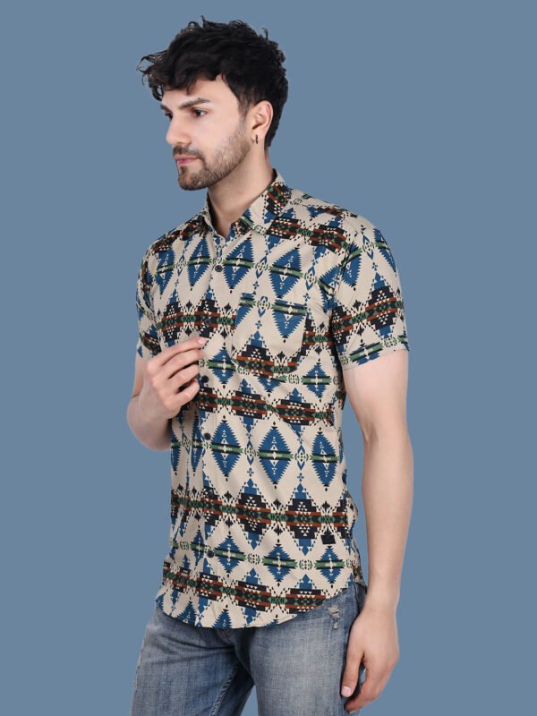 Algol Multi Color Casual Shirt - Image 3