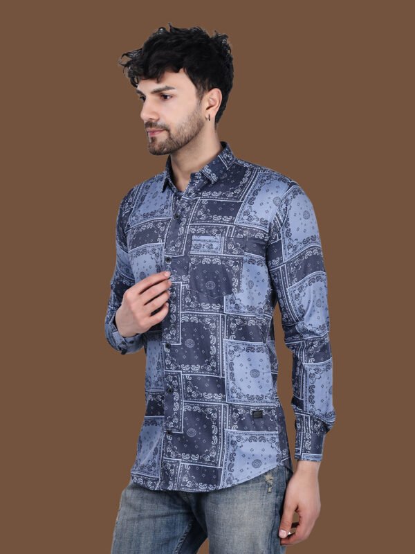 Cloudy Blue Casual Shirt - Image 3