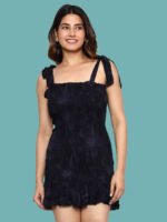 Adritananya Black Rayon Dress