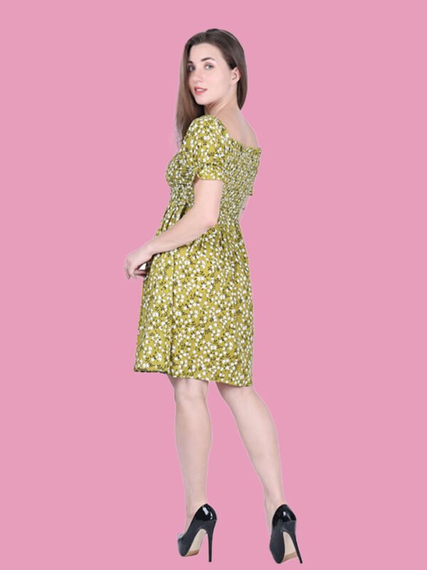 Nalika Green Rayon Dress - Image 3