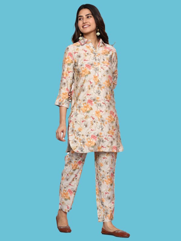 Jinisha Grey Co-ord Set Modal Muslin - Image 7