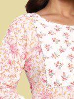 Nandika Pink Kurta Set Cotton - Image 3