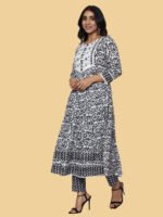 Namita Black Kurta Set Cotton - Image 4