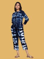 Aarvi Navy Blue White Rayon Co-ords Set - Image 4