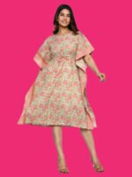 Aashvi Green & Pink Rayon Kaftan - Image 3