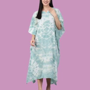 Nitara Pastel Green Rayon Kaftan
