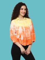Sakhi Yellow Orange Rayon Top - Image 3