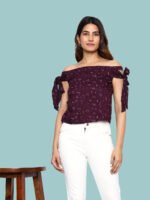 Mohisha Maroon Rayon Top - Image 4