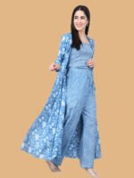 Nilam Blue Crop Top Pant Cotton - Image 3