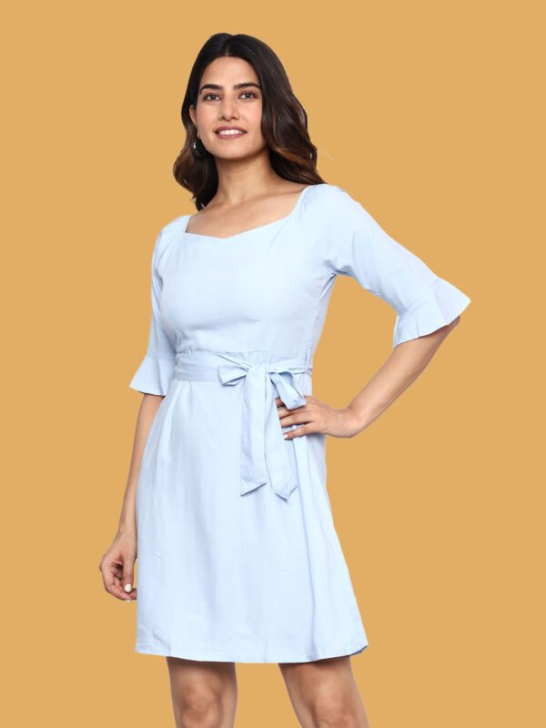 Namrata Blue Rayon Dress - Image 4