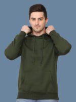 Adhrit Dark Green Casual Hoodies - Image 4