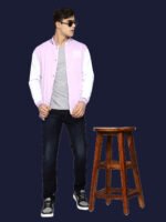Ishan - Pink Casual Varsity Jacket - Image 4