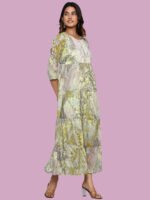 Nishtha Green Gown Mul Cotton - Image 4