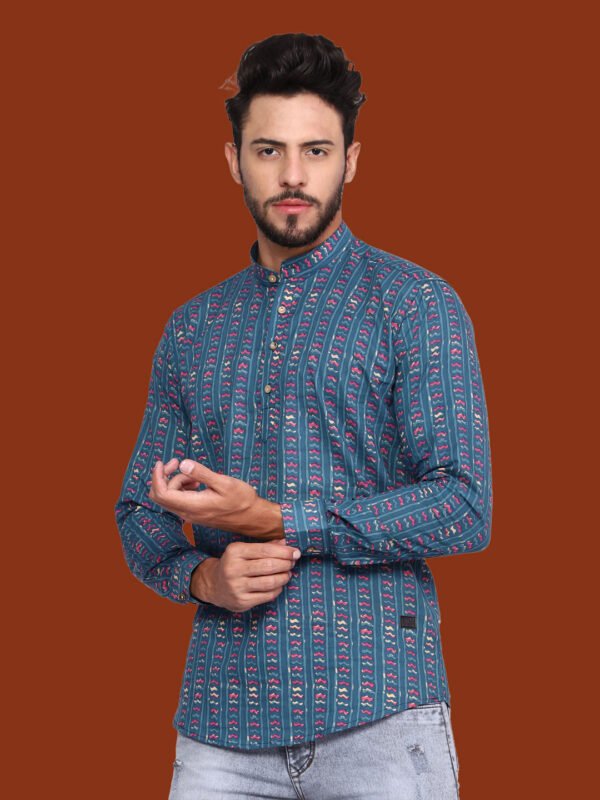 Alchiba Blue Casual Kurta - Image 4