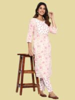 Nandika Pink Kurta Set Cotton - Image 4