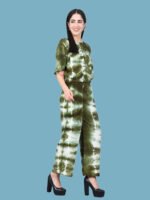 Rutvi Olive Green White Rayon Co-ords Set - Image 4
